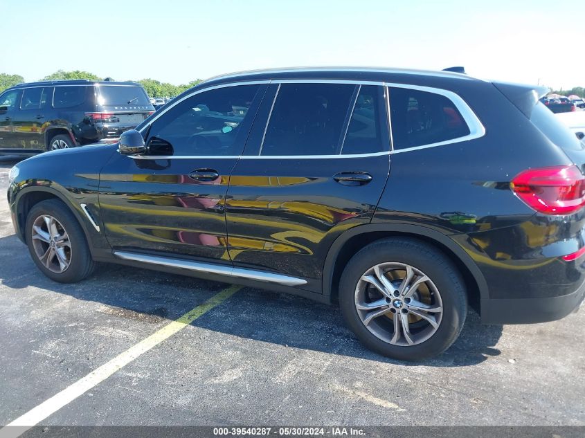 2021 BMW X3 xDrive30I VIN: 5UXTY5C00M9F50641 Lot: 39540287