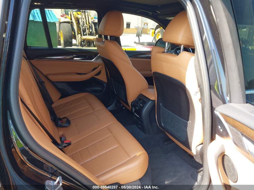 2021 BMW X3 xDrive30I VIN: 5UXTY5C00M9F50641 Lot: 39540287