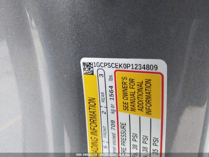 2023 Chevrolet Colorado 2Wd Short Box Lt VIN: 1GCPSCEK0P1234809 Lot: 39540313