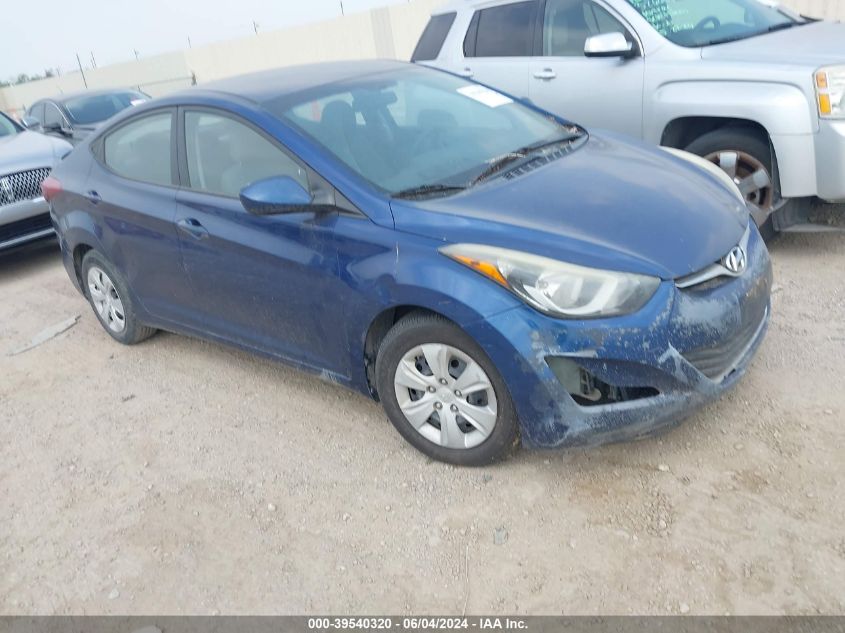 2016 Hyundai Elantra Se VIN: 5NPDH4AE5GH789724 Lot: 39540320