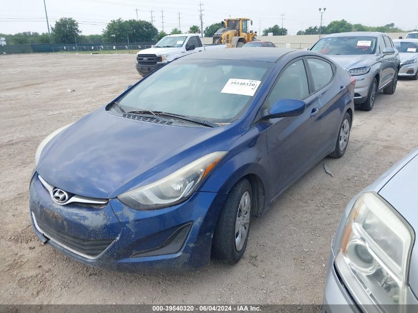 2016 Hyundai Elantra Se VIN: 5NPDH4AE5GH789724 Lot: 39540320