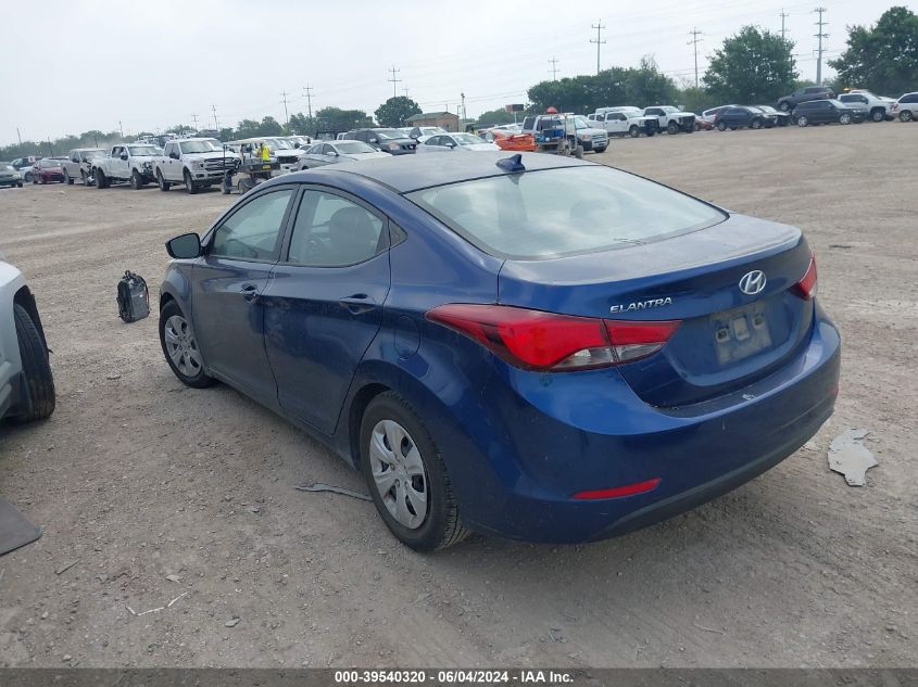 2016 Hyundai Elantra Se VIN: 5NPDH4AE5GH789724 Lot: 39540320