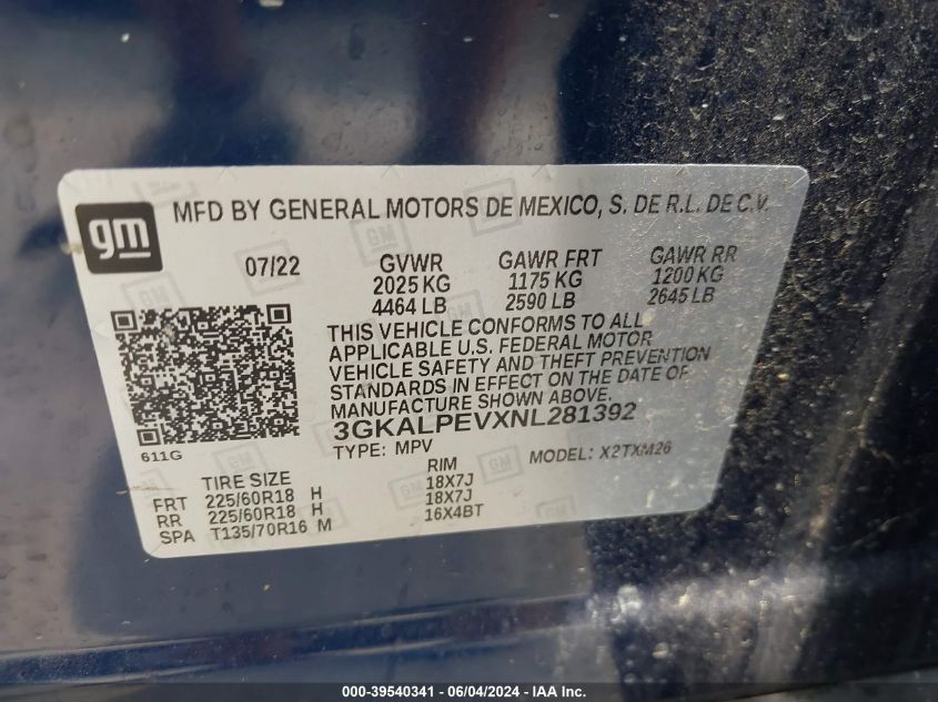 2022 GMC TERRAIN FWD SLT - 3GKALPEVXNL281392