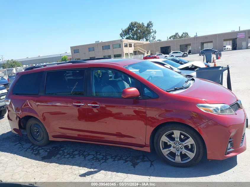 2019 Toyota Sienna Se 8 Passenger VIN: 5TDXZ3DC5KS967780 Lot: 39540345