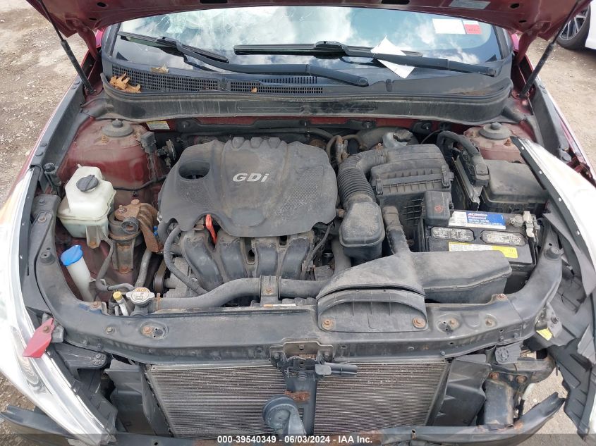 2013 Hyundai Sonata Gls VIN: 5NPEB4AC8DH551494 Lot: 39540349