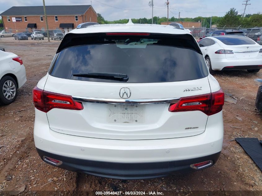 2016 Acura Mdx Advance Entertainment Packages/Advance Package VIN: 5FRYD4H98GB036210 Lot: 39540427