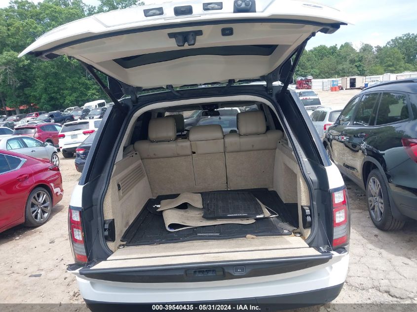 2016 Land Rover Range Rover 3.0L V6 Turbocharged Diesel Hse Td6 VIN: SALGS2KF6GA259515 Lot: 39540435