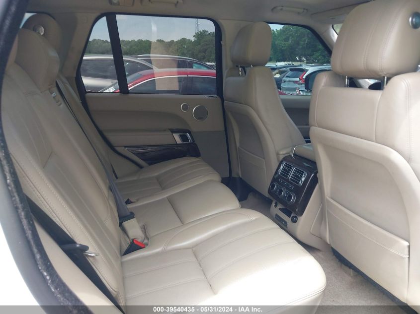 2016 Land Rover Range Rover 3.0L V6 Turbocharged Diesel Hse Td6 VIN: SALGS2KF6GA259515 Lot: 39540435