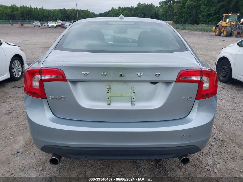 2013 Volvo S60 T5/T5 Platinum/T5 Premier/T5 Premier Plus VIN: YV1612FS1D1220754 Lot: 39540467