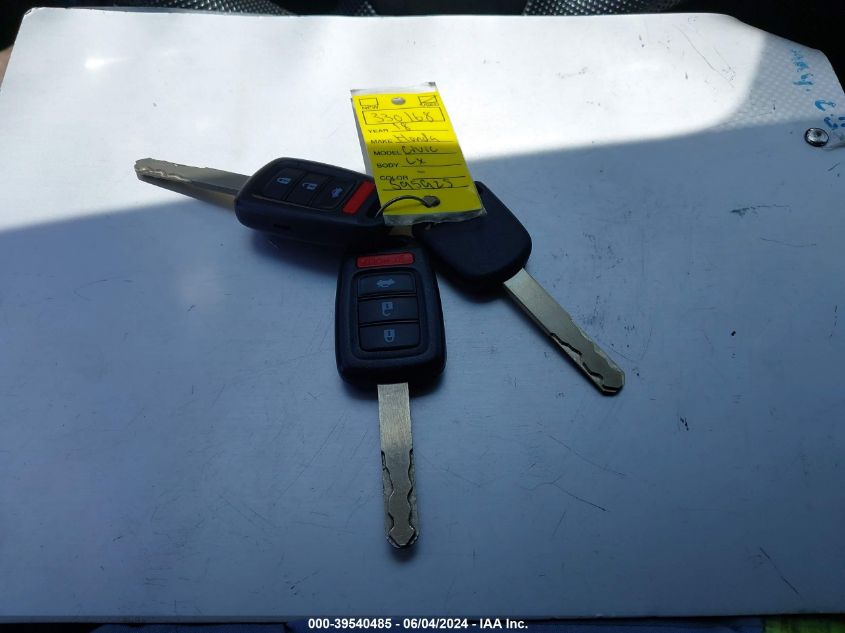 2018 Honda Civic Lx VIN: 2HGFC2F51JH595925 Lot: 39540485