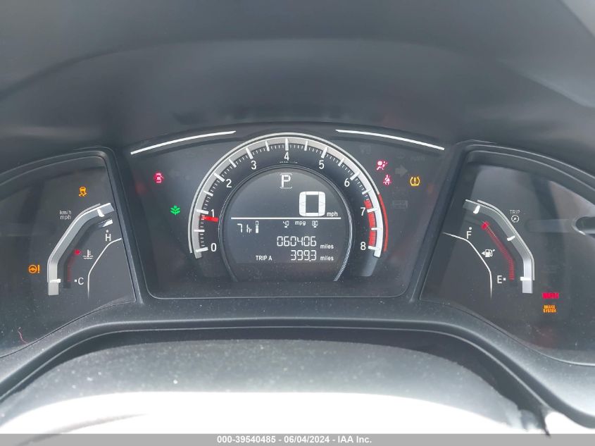 2018 Honda Civic Lx VIN: 2HGFC2F51JH595925 Lot: 39540485