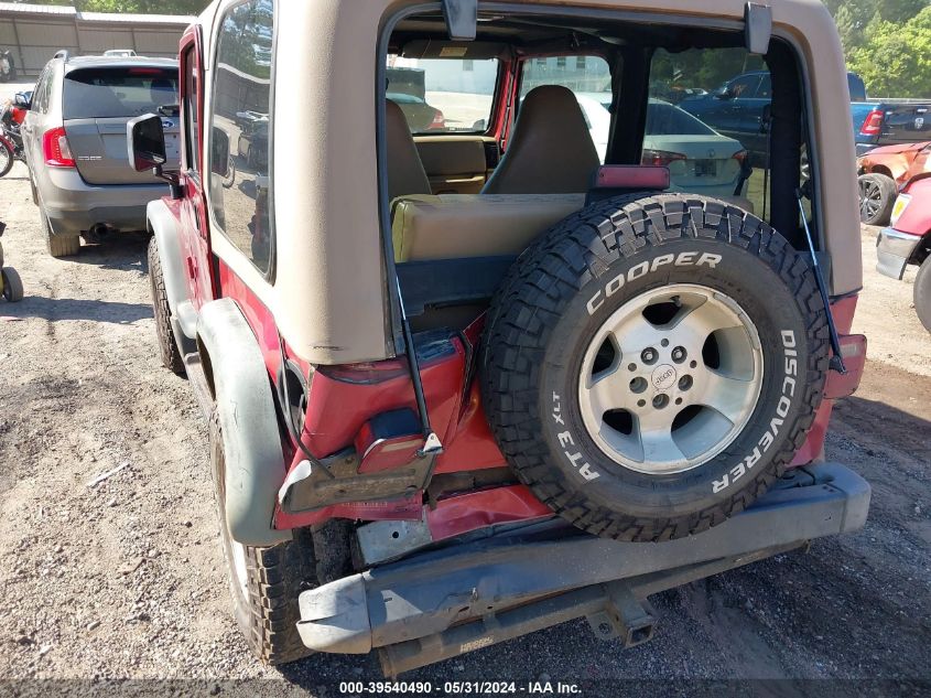 1999 Jeep Wrangler Sport VIN: 1J4FY19S5XP432592 Lot: 39540490