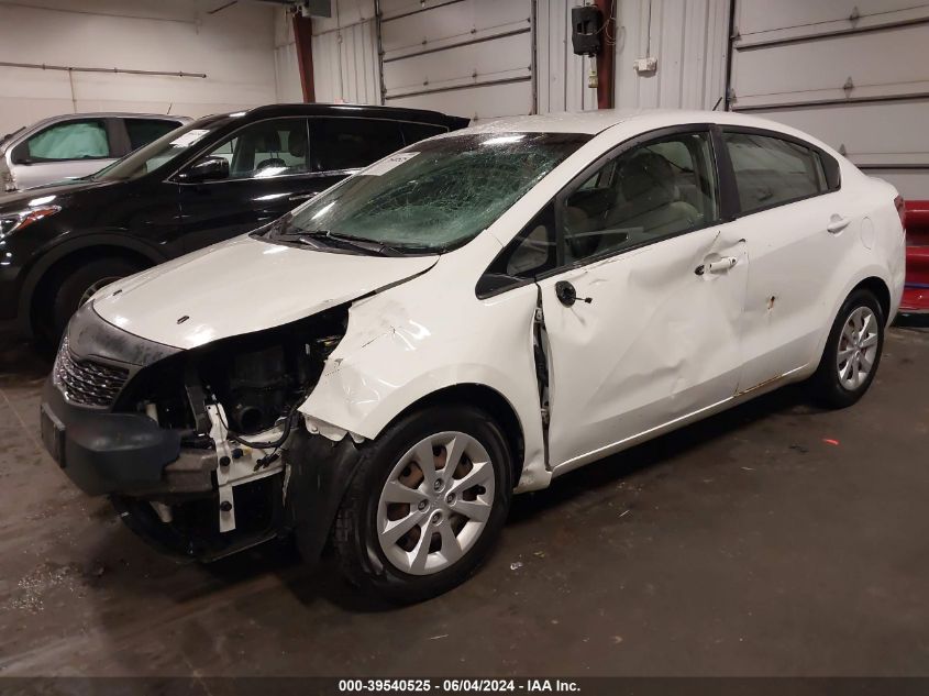 2013 Kia Rio Lx VIN: KNADM4A39D6274545 Lot: 39540525