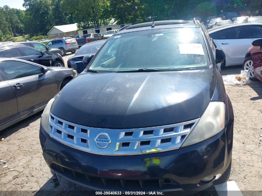 2004 Nissan Murano Sl VIN: JN8AZ08W64W303617 Lot: 39540633