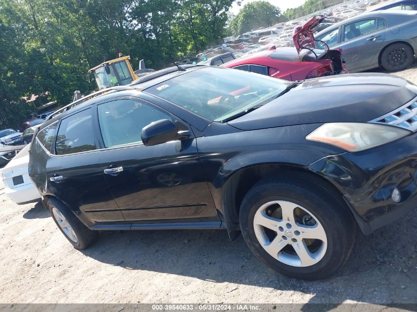 2004 Nissan Murano Sl VIN: JN8AZ08W64W303617 Lot: 39540633