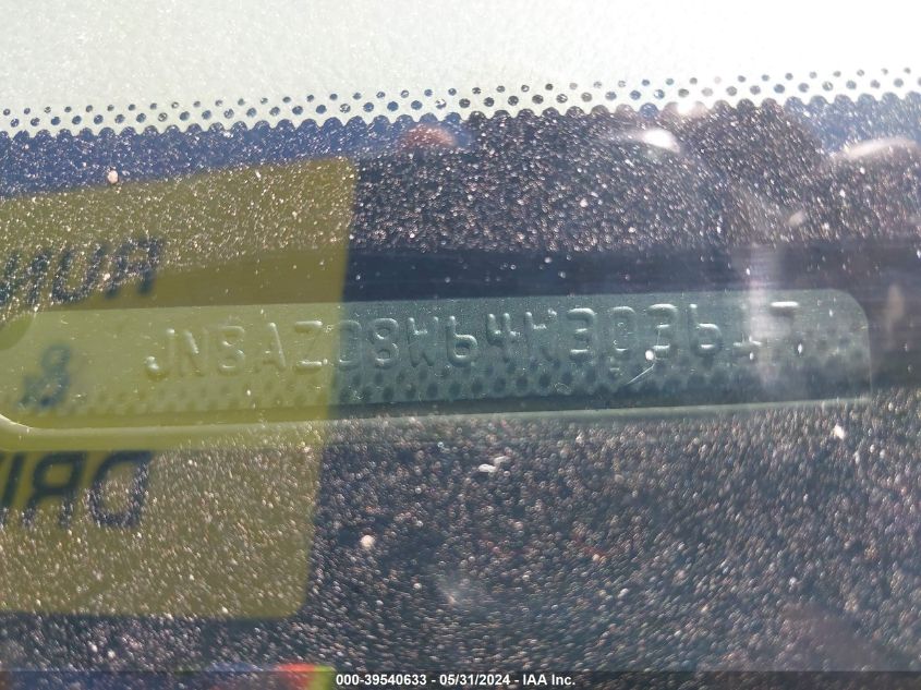 2004 Nissan Murano Sl VIN: JN8AZ08W64W303617 Lot: 39540633