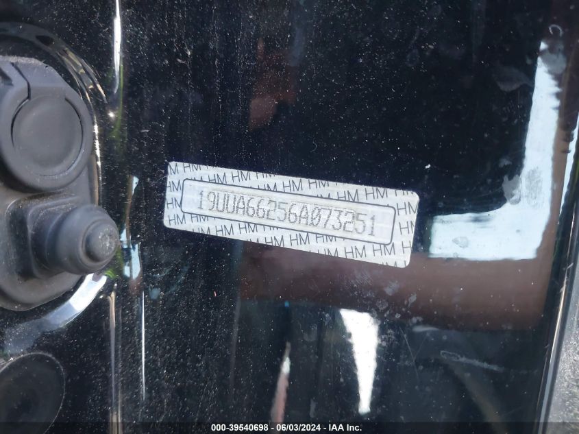 2006 Acura Tl VIN: 19UUA66256A073251 Lot: 39540698