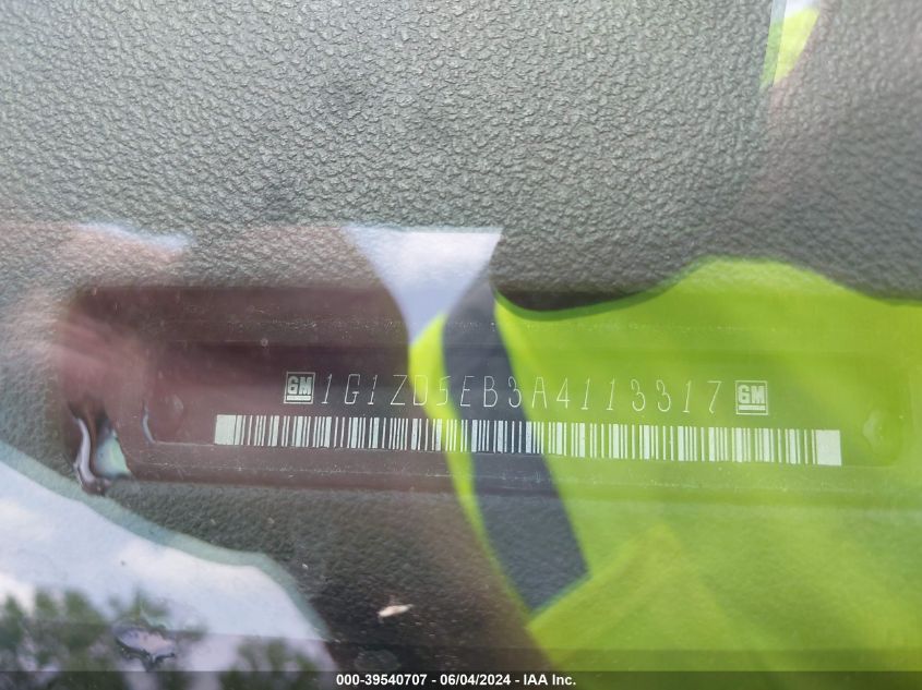 2010 Chevrolet Malibu Lt VIN: 1G1ZD5EB3A4113317 Lot: 39540707