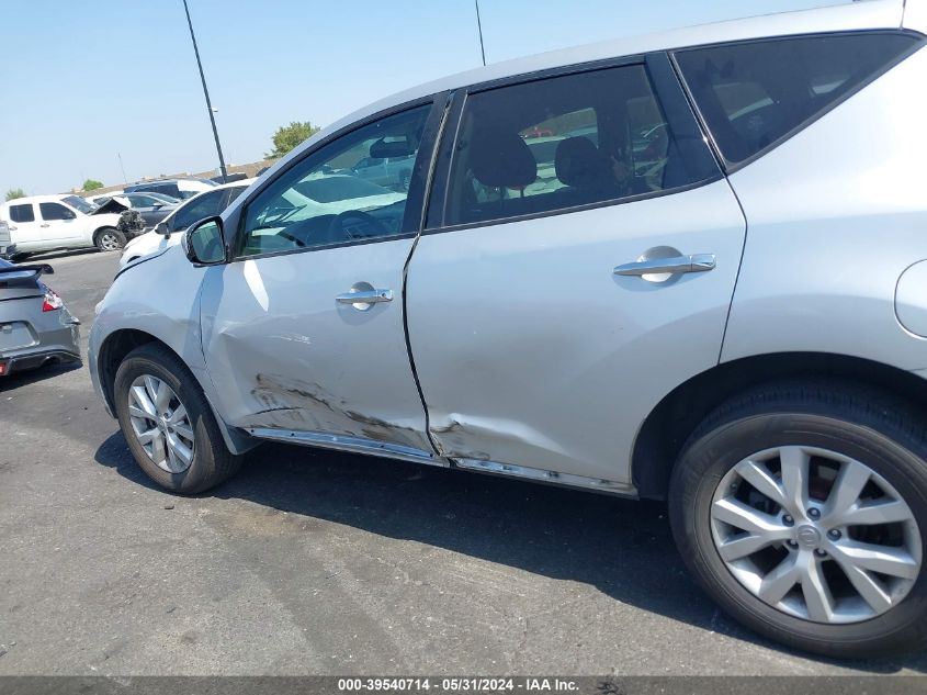 2012 Nissan Murano S VIN: JN8AZ1MU9CW102366 Lot: 39540714