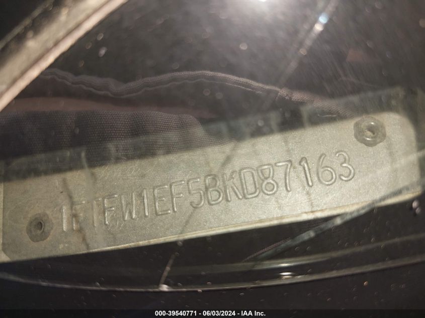 2011 Ford F-150 Xl VIN: 1FTFW1EF5BKD87163 Lot: 39540771