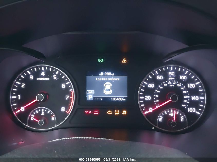 2019 Kia Optima Lx VIN: 5XXGT4L37KG363786 Lot: 39540955