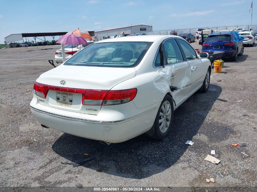 2006 Hyundai Azera Limited/Se VIN: KMHFC46F46A058728 Lot: 39540961