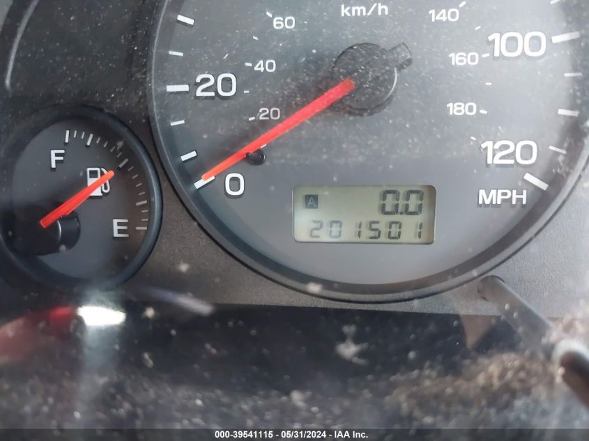 2001 Subaru Forester S VIN: JF1SF65601H753415 Lot: 39541115