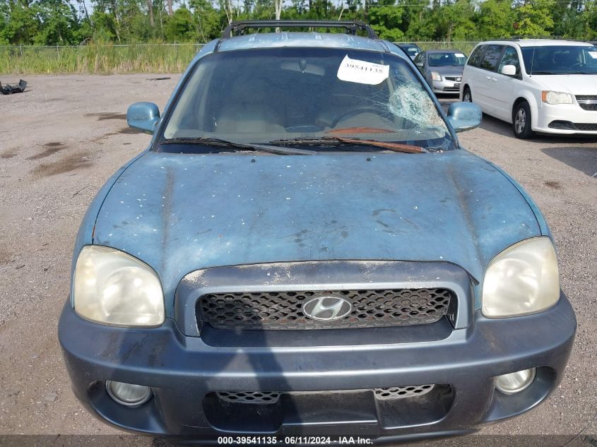 2002 Hyundai Santa Fe Gls/Lx VIN: KM8SC13D22U242137 Lot: 39541135