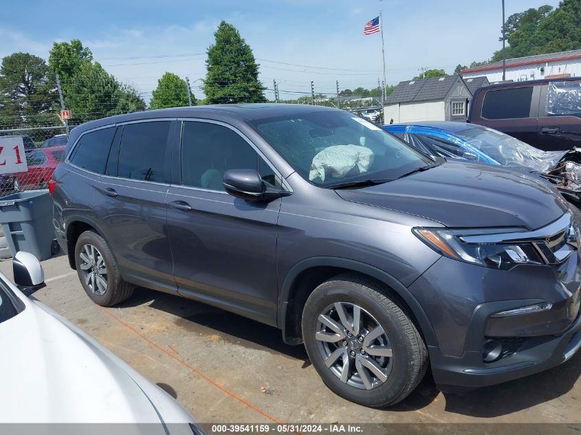 2021 Honda Pilot Awd Ex-L VIN: 5FNYF6H52MB055254 Lot: 39541159