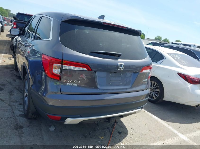 2021 Honda Pilot Awd Ex-L VIN: 5FNYF6H52MB055254 Lot: 39541159