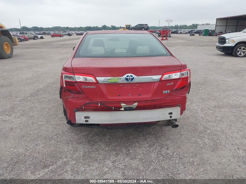 2012 Toyota Camry Hybrid Xle VIN: 4T1BD1FK3CU026600 Lot: 39541168