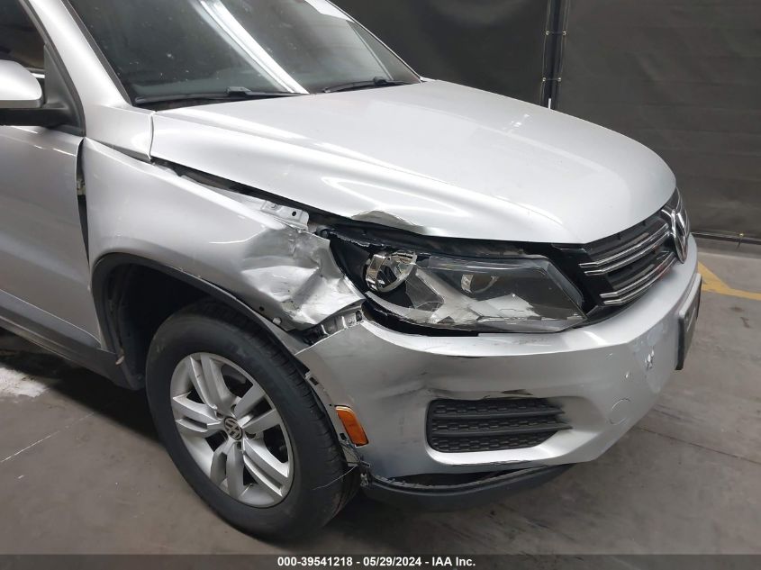 2013 Volkswagen Tiguan S VIN: WVGAV3AXXDW565938 Lot: 39541218