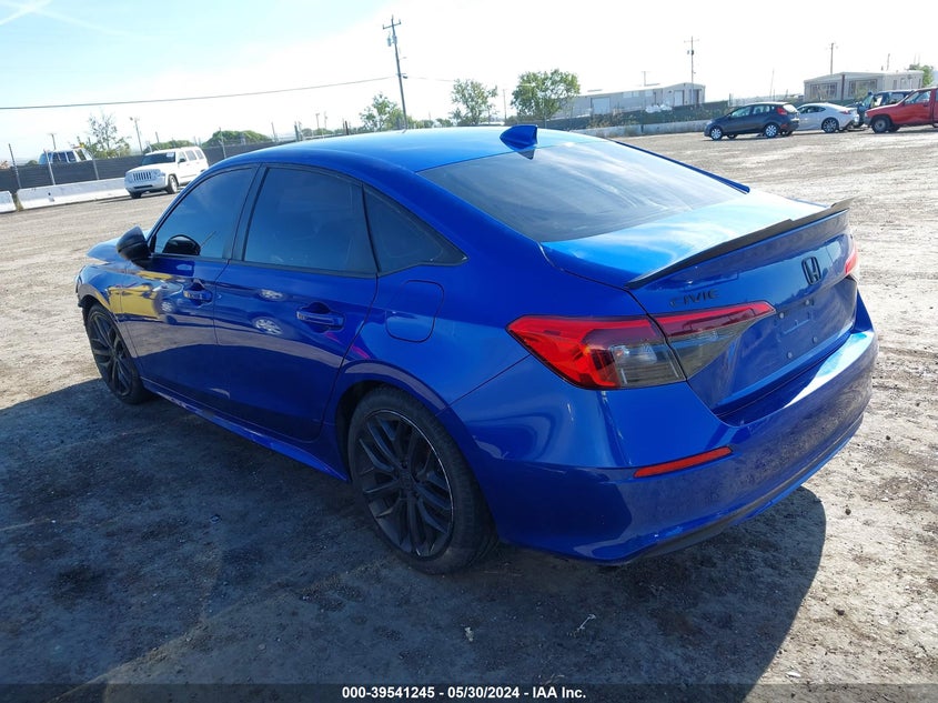 VIN 2HGFE1F9XNH305811 2022 HONDA CIVIC TOURING