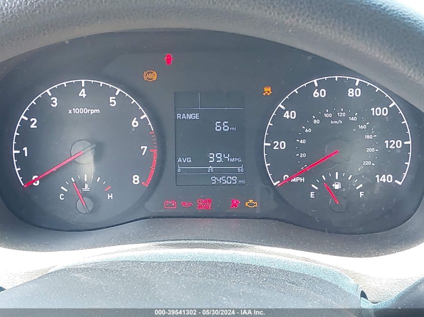 2018 Hyundai Accent Se VIN: 3KPC24A39JE034499 Lot: 39541302