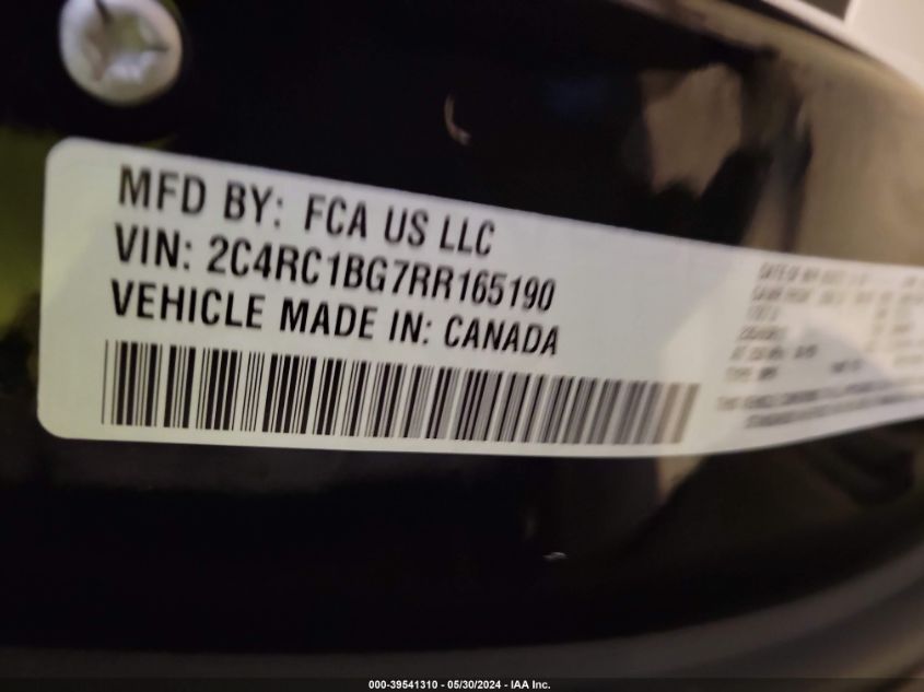 2024 CHRYSLER PACIFICA TOURING L - 2C4RC1BG7RR165190