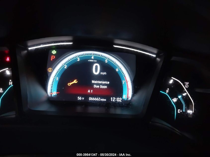 2019 Honda Civic Lx VIN: 2HGFC2F67KH580176 Lot: 39541347