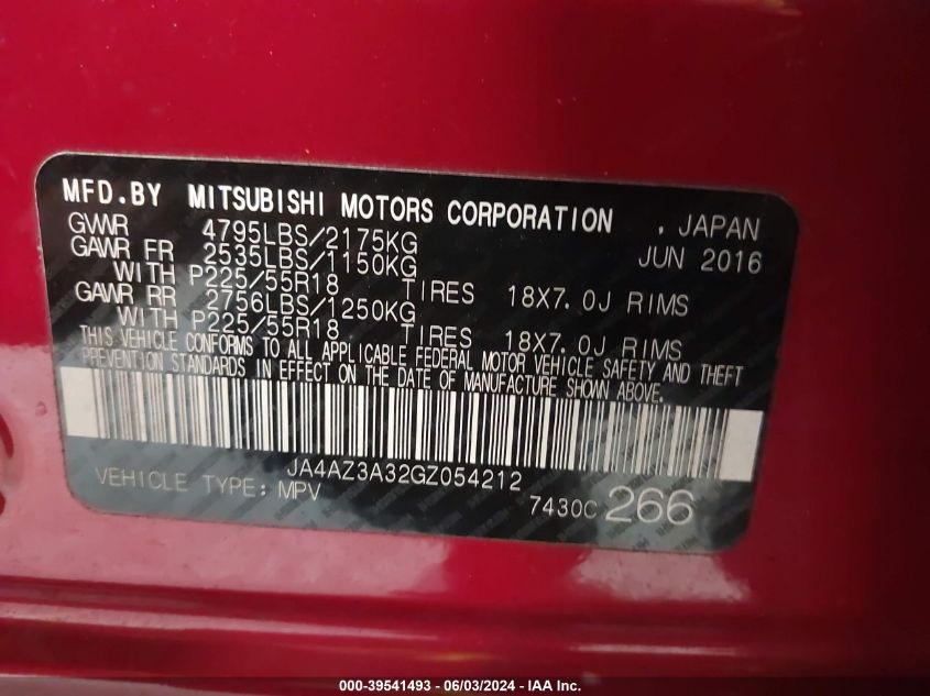 2016 MITSUBISHI OUTLANDER SEL - JA4AZ3A32GZ054212