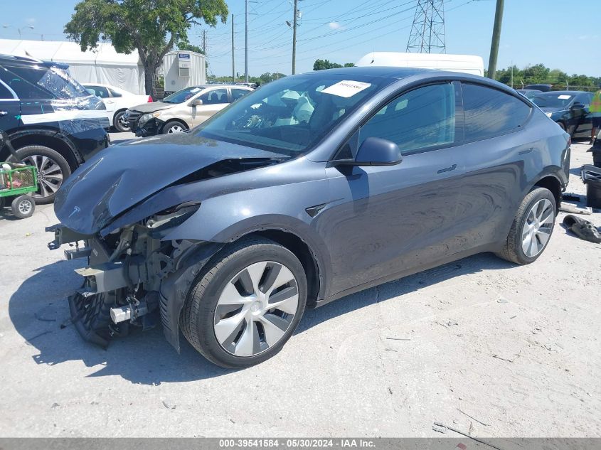 2021 Tesla Model Y Long Range Dual Motor All-Wheel Drive VIN: 5YJYGDEE9MF117013 Lot: 39541584