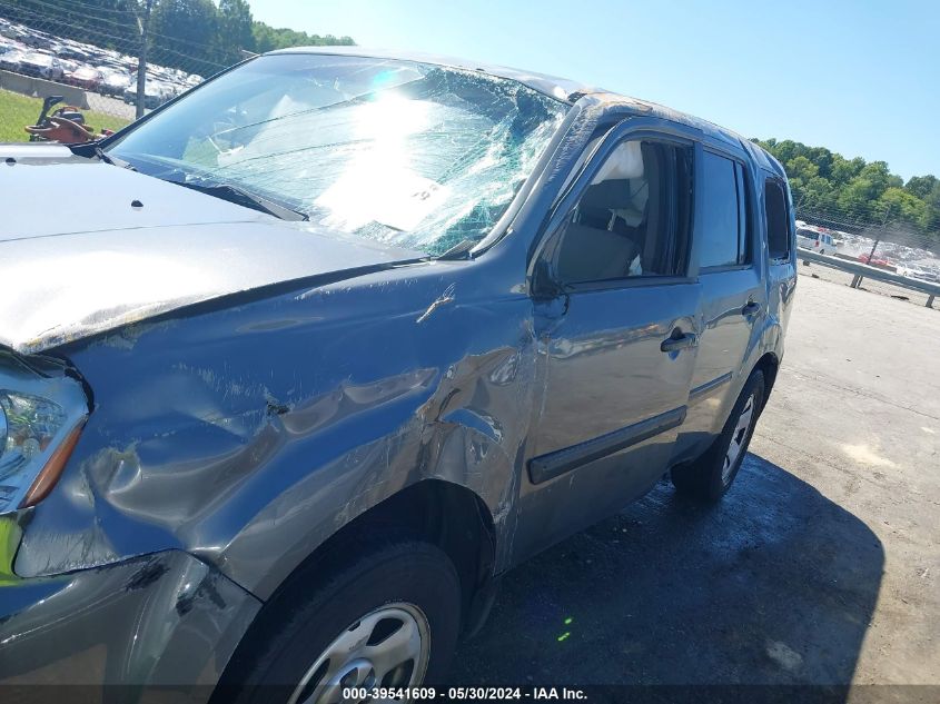 2011 Honda Pilot Lx VIN: 5FNYF3H29BB010457 Lot: 39541609