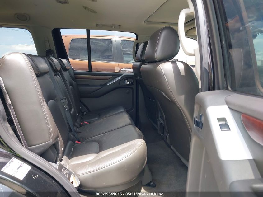 2008 Nissan Pathfinder Le VIN: 5N1AR18U68C600681 Lot: 39541615