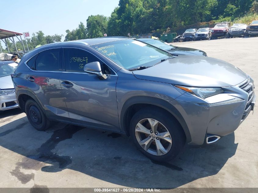 2017 Lexus Nx 200T VIN: JTJBARBZ6H2107461 Lot: 39541627