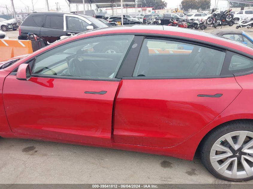 2022 TESLA MODEL 3 REAR-WHEEL DRIVE - 5YJ3E1EA7NF286086