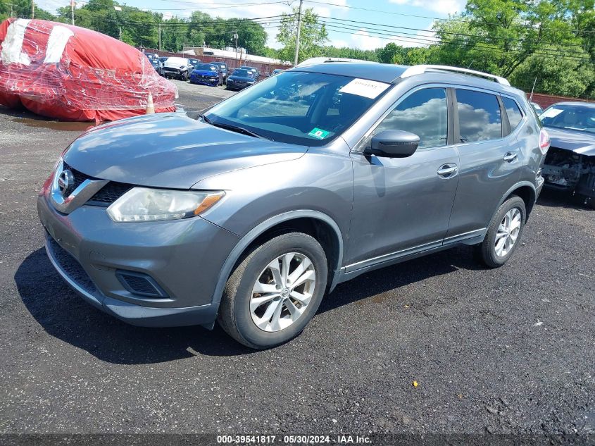 2016 Nissan Rogue Sv VIN: KNMAT2MV5GP655849 Lot: 39541817