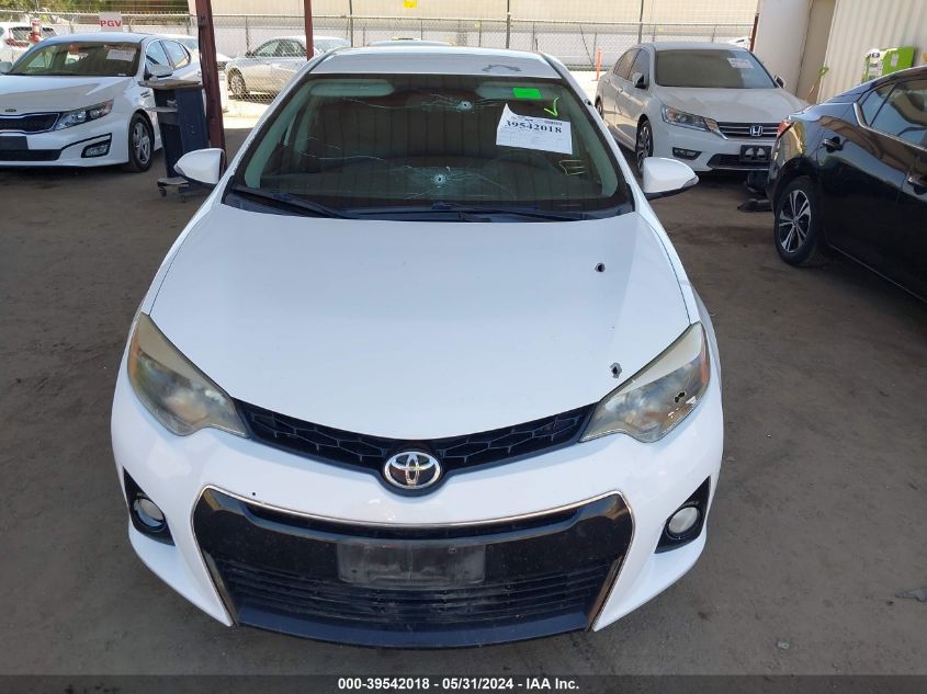 2014 Toyota Corolla L/Le/Le Pls/Prm/S/S Pls VIN: 5YFBURHE8EP056539 Lot: 39542018