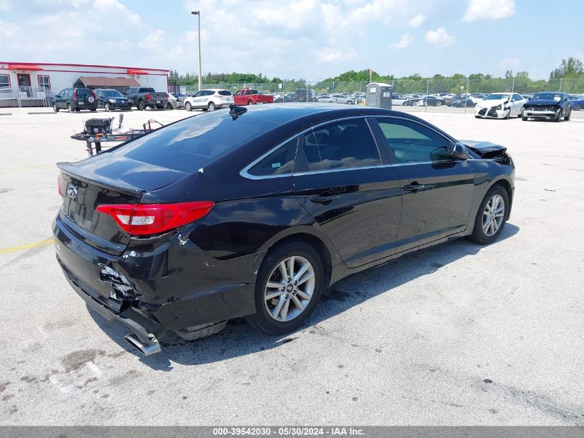 2016 Hyundai Sonata Se VIN: 5NPE24AFXGH256198 Lot: 39542030