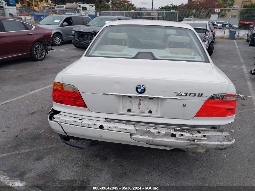2000 BMW 740Il VIN: WBAGH8348YDP13542 Lot: 39542045
