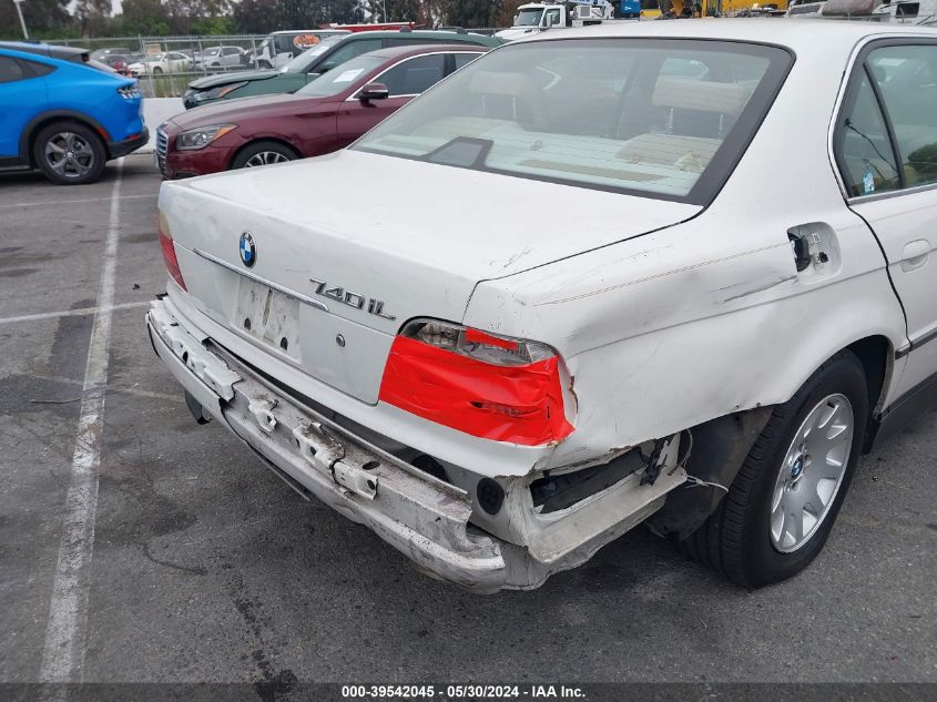 2000 BMW 740Il VIN: WBAGH8348YDP13542 Lot: 39542045