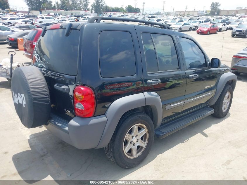 2002 Jeep Liberty Sport VIN: 1J8GK48K82W314543 Lot: 39542108