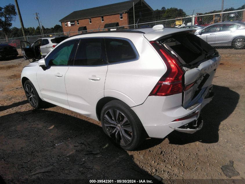 2022 Volvo Xc60 B5 Momentum VIN: YV4L12RK2N1074626 Lot: 39542301