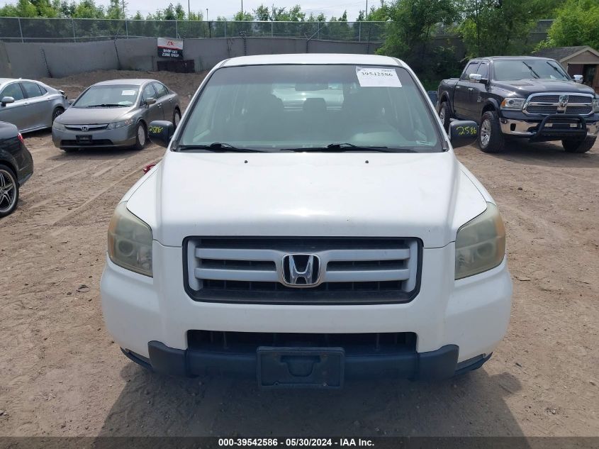 2006 Honda Pilot Lx VIN: 2HKYF18156H508206 Lot: 39542586